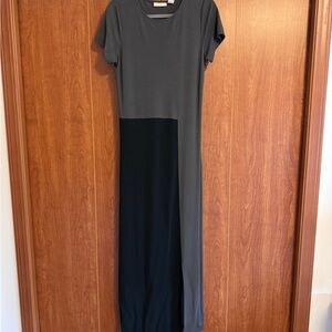 J. Jill Charcoal and Black Maxi Dress